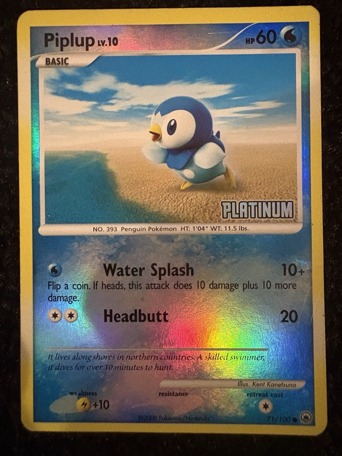 Piplup - [Platinum] 071/100 Burger King Reverse Holo MP