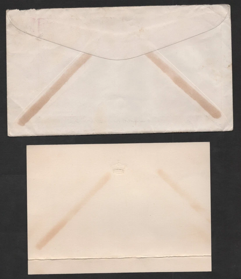 Mónaco 1956 Prince Rainier autógrafo original en tarjeta real y portada Foto 2 de 2