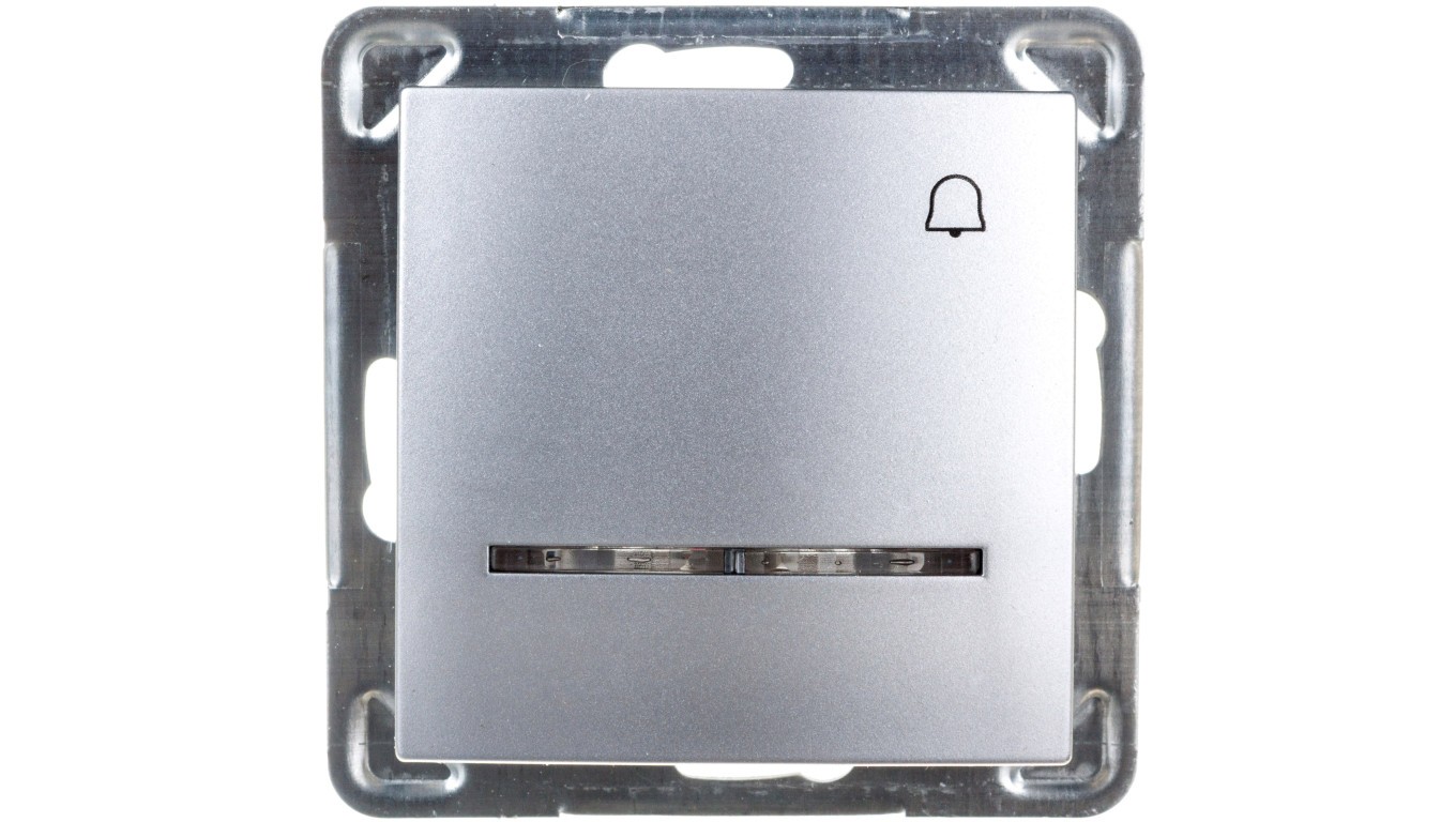 IMPRESSION Button/ Bell/ Backlit Silver LP-6YS/ m/ 18