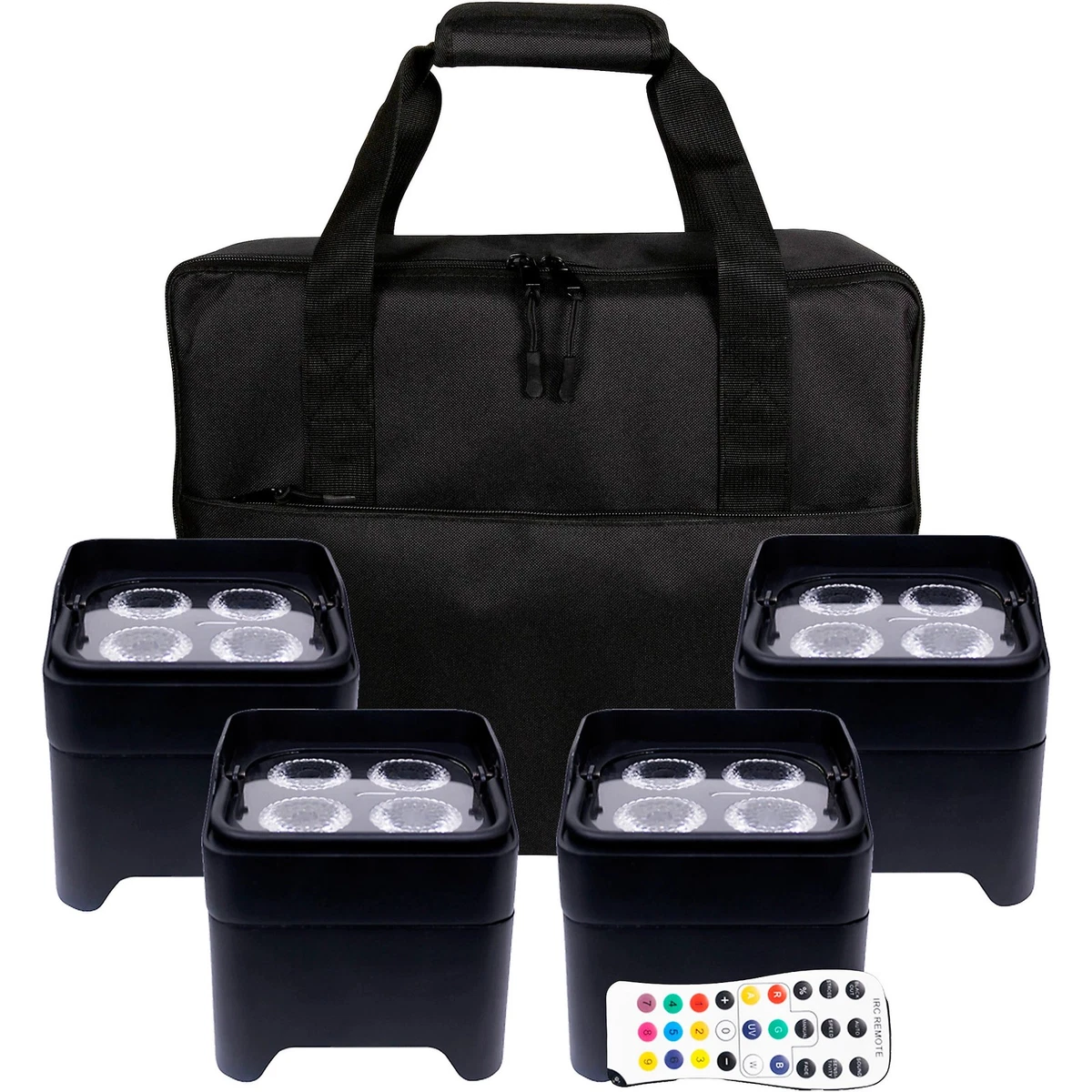 ColorKey MobilePar Mini HEX 4 Luz Efectos LED Inalámbrica Alimentada por Batería, Paquete de 4