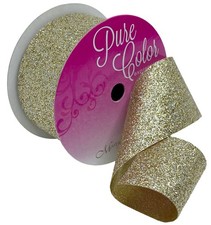 Morex Ribbon Princess Glitter 1.5"X4yd-Bright Gold