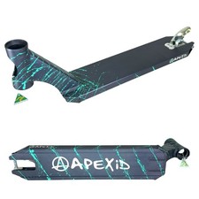 Apex Pro Stunt-Scooter Deck 580 (49cm) Éclaboussure Gris/Turquoise Astuce
