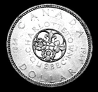 1964 $1  silver coin in a paper flip