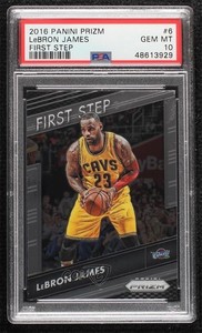 2016-17 Panini Prizm First Step LeBron James #6 PSA 10 GEM MT