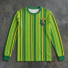 Brasil - style retro soccer jersey vintage football inspired long sleeve brazil