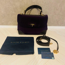 Ralph Lauren Purple Label Wildleder Leder Schultertasche Handtasche Made in...