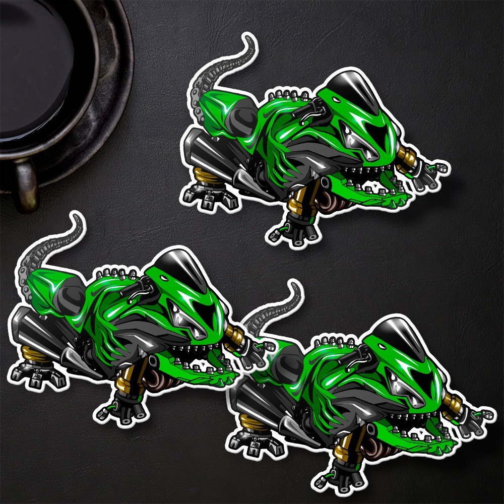 Kawasaki ZX14R Lizard 2012-2025 Stickers - Set of 3 KissCut