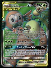 Rowlet & Alolan Exeggutor GX (Full Art) #214/236 SM - Unified Minds Pokemon (1D)