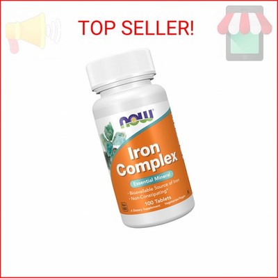 NOW Foods Supplements, Iron Complex, Non-Constipating*, Essential Mineral, 100 T