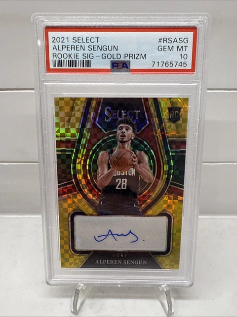 2021 Panini Select Alperen Sengun RC Rookie Auto Gold Prizm /10 SSP PSA 10 POP 1