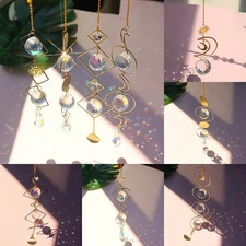 Moon Sun Catcher Crystal Light Witchy Sun catcher Prism Rainbow Window Hanging