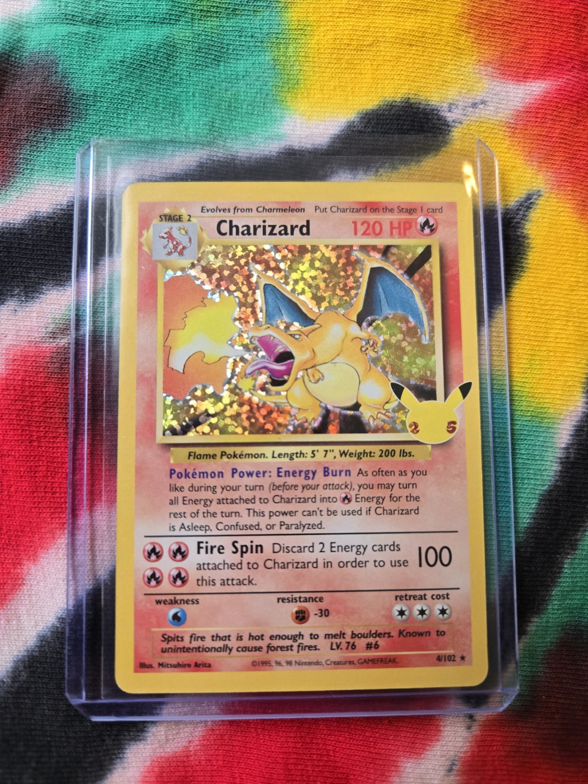Pokémon TCG Charizard 4/102 Celebrations Classic Collection Holo Rare view 3