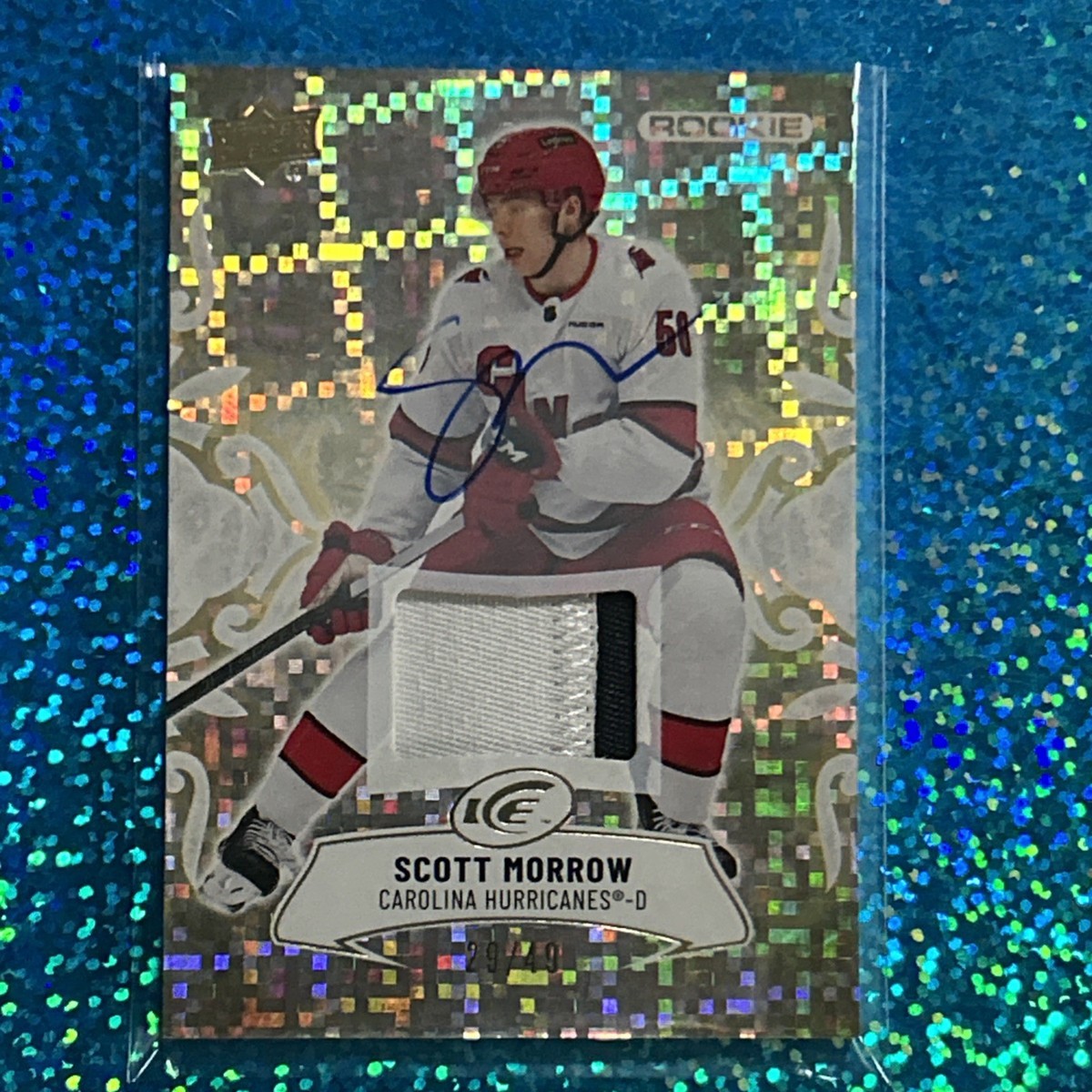 2024-25 Upper Deck Ice #123 - SCOTT MORROW (RC) Gold Auto Patch #d