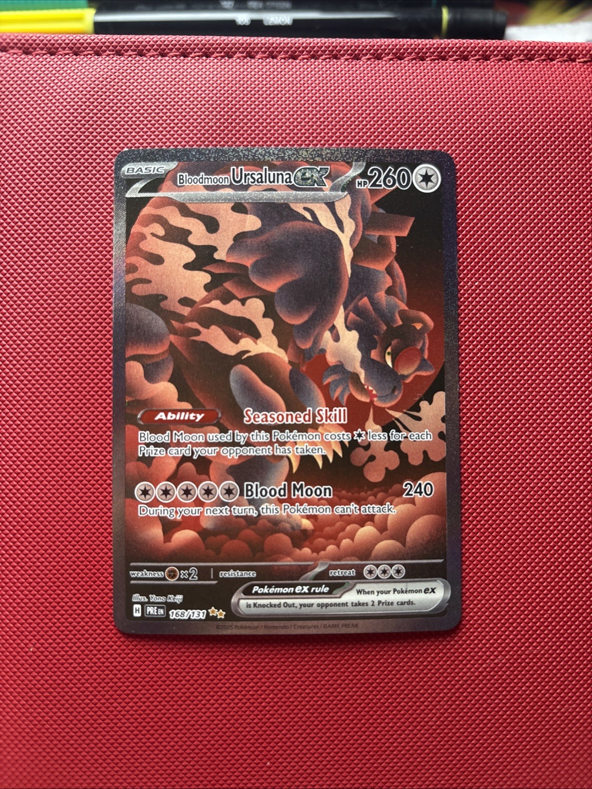 Pokemon TCG - Bloodmoon Ursaluna ex 168/131 SV: Prismatic Evolutions SIR - NM