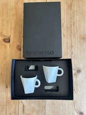 Nespresso Pure Collection Set White Espresso Cups and Saucers NEW in Box