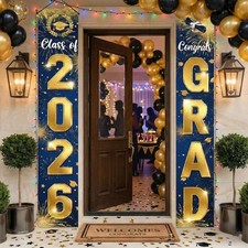 2026 Graduation Decorations Door Porch Banner, Graduation Party Decorations, Con
