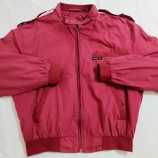 Vintage Members Only Bomber Jacket Red Burgundy Size 42 Mens 80s Large