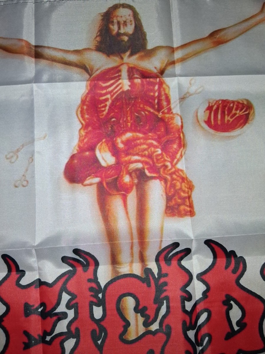 Deicide Once Upon The Cross 2x2 Ft Banner Flag Poster | eBay