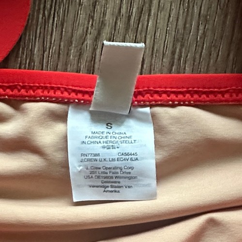 J.Crew Factory Scalloped One Piece Swimsuit Red Size Small Swimwear - Picture 4 of 5