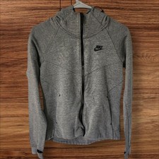 Nike Heather Gray Tech Fleece Women's Full-Zip Hoodie. Sz. S