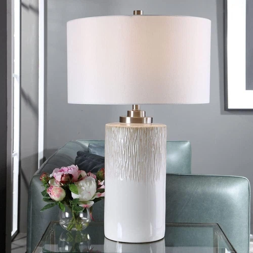 Georgios 1-Light Cylinder Table Lamp - Stylish 18" Wide & Deep Design - Picture 3 of 4