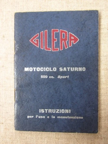 Gilera Saturn 500 Sport Original Operating and Maintenance Instructions Manual