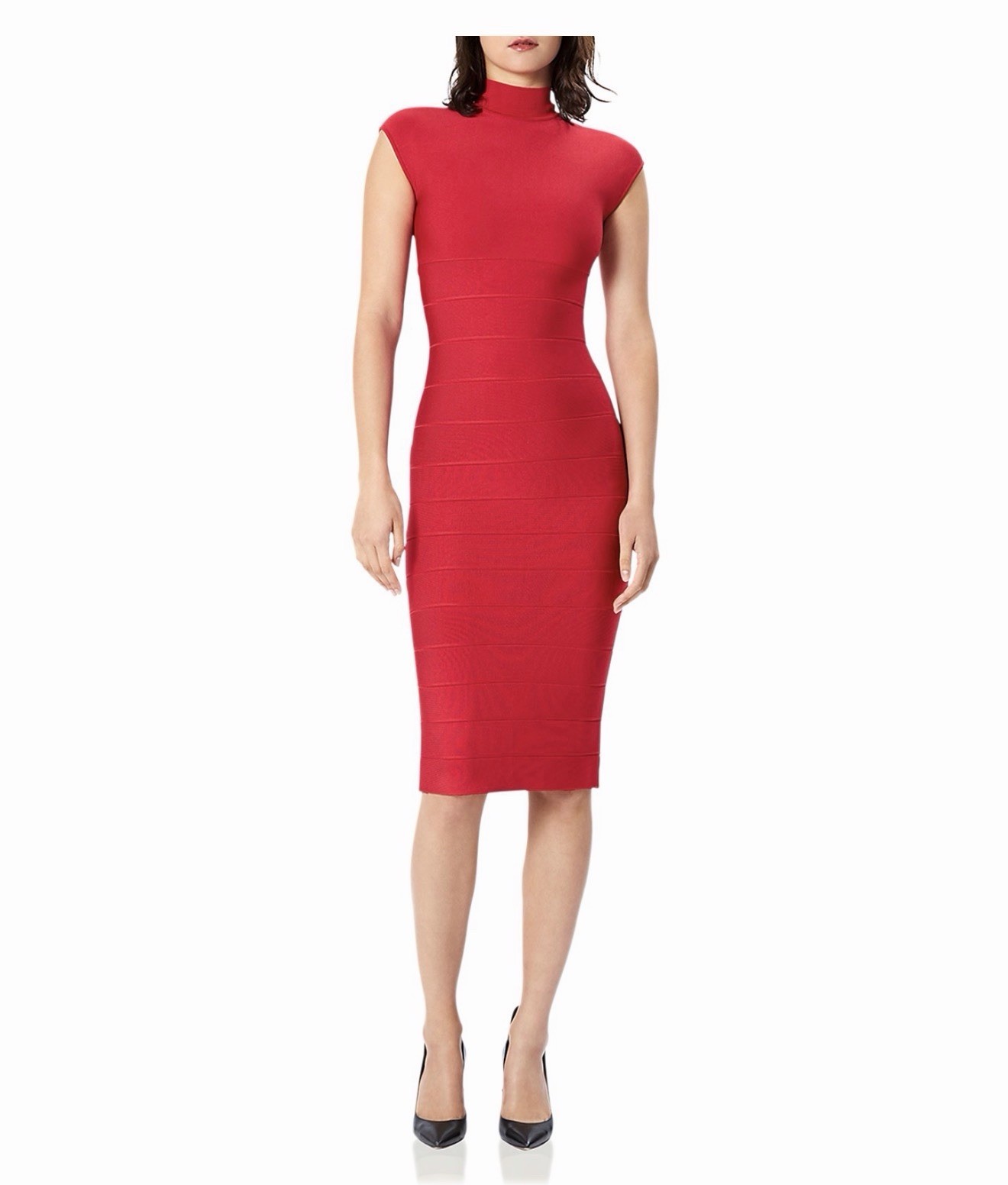 Herve Leger Red Bandage Dress, Small 4-6, Excellent Condition