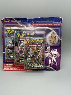 Pokemon XY BREAKthrough Blister 3 Pack Mega Mewtwo Y Pin TCG Sealed Evolution