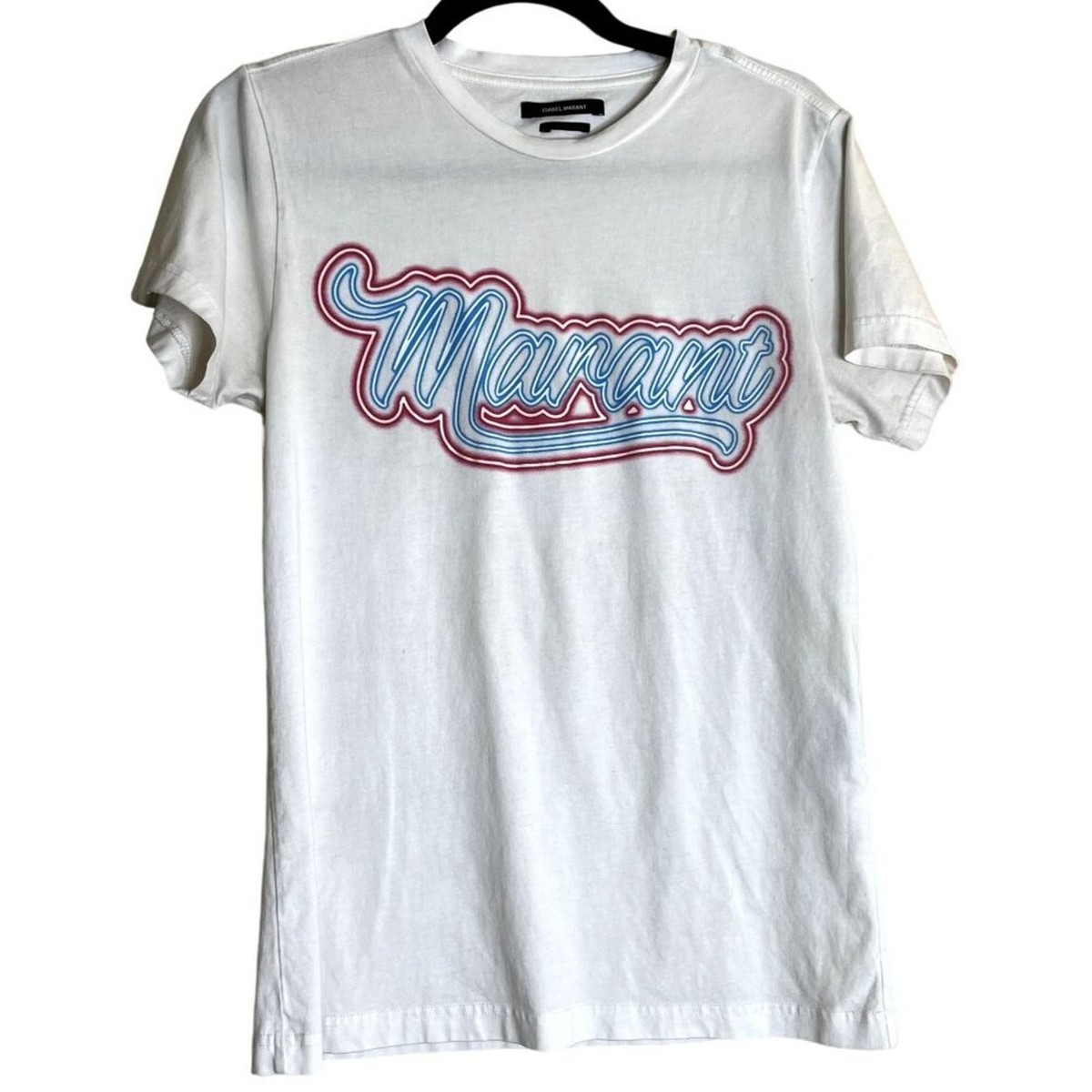 Isabel Marant T-Shirt Top Shirt Unisex XS White Spell out Short 