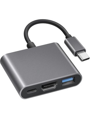 USB-C Type C HDMI Adapter Cable Converter Hub for Macbook Android Phone HDTV TV.