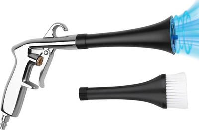 2 Nozzles Air Cleaning Gun, Dry Cleaning Gun Quickly Blasts Dust, Dirt and Grime
