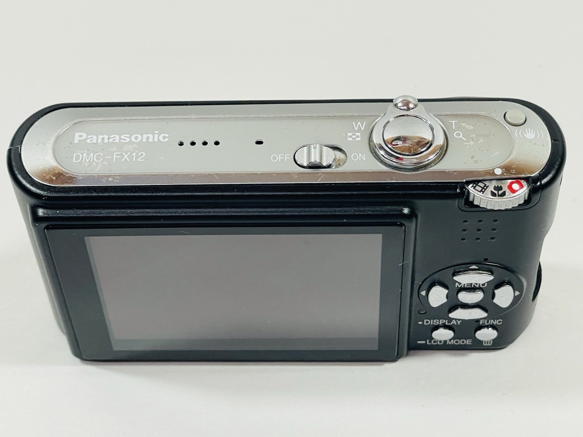 Panasonic Lumix DMC-FX12 7.2MP Black Digital Camera w/ Battery