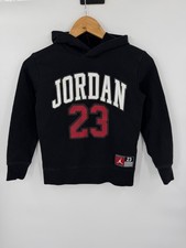 Nike Big Kid's Air Jordan Fleece Pullover Hoodie University Black Small 8-10yrs