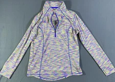 Xersion Women's Slim Fit Colorful Half-Zip Long Sleeve Top Running Gym Active