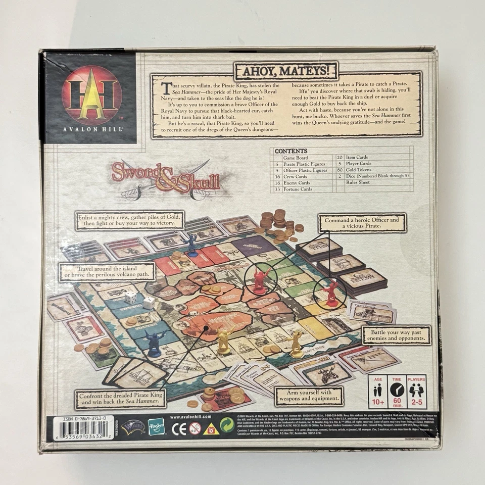 Sword and Skull Board Game - Avalon Hill (2005) - Image 2 of 2