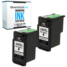 2 Pack 240XL PG-240XL Black Ink Cartridge for Canon PIXMA MG3122 MG3140 MG3200