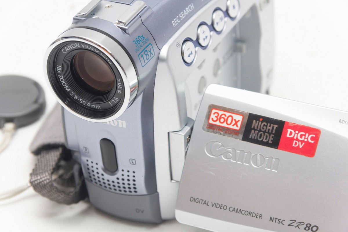 Canon ZR80 Mini DV Video Camera Camcorde PARTS/REPAIR READ