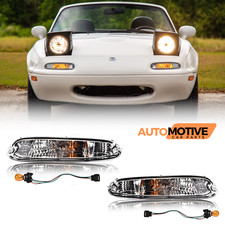 For 1990-1997 Mazda Mx5 Miata Front Bumper Signal Lights Clear Wbulb Leftright