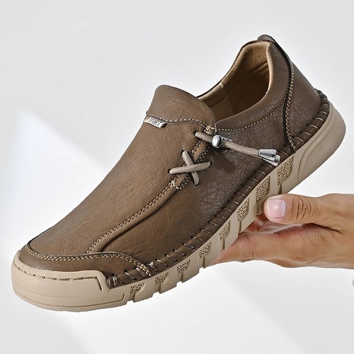Men's Non-slip Outdoor Walking Moccasins Genuine Leather Moccasins Casual Shoes - Picture 10 of 24