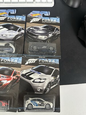 Hot Wheels Forza Motorsport 13SRT,mcLAREN FORD FOCUS,BMW M4,LAMBORGHINI,AMC 
