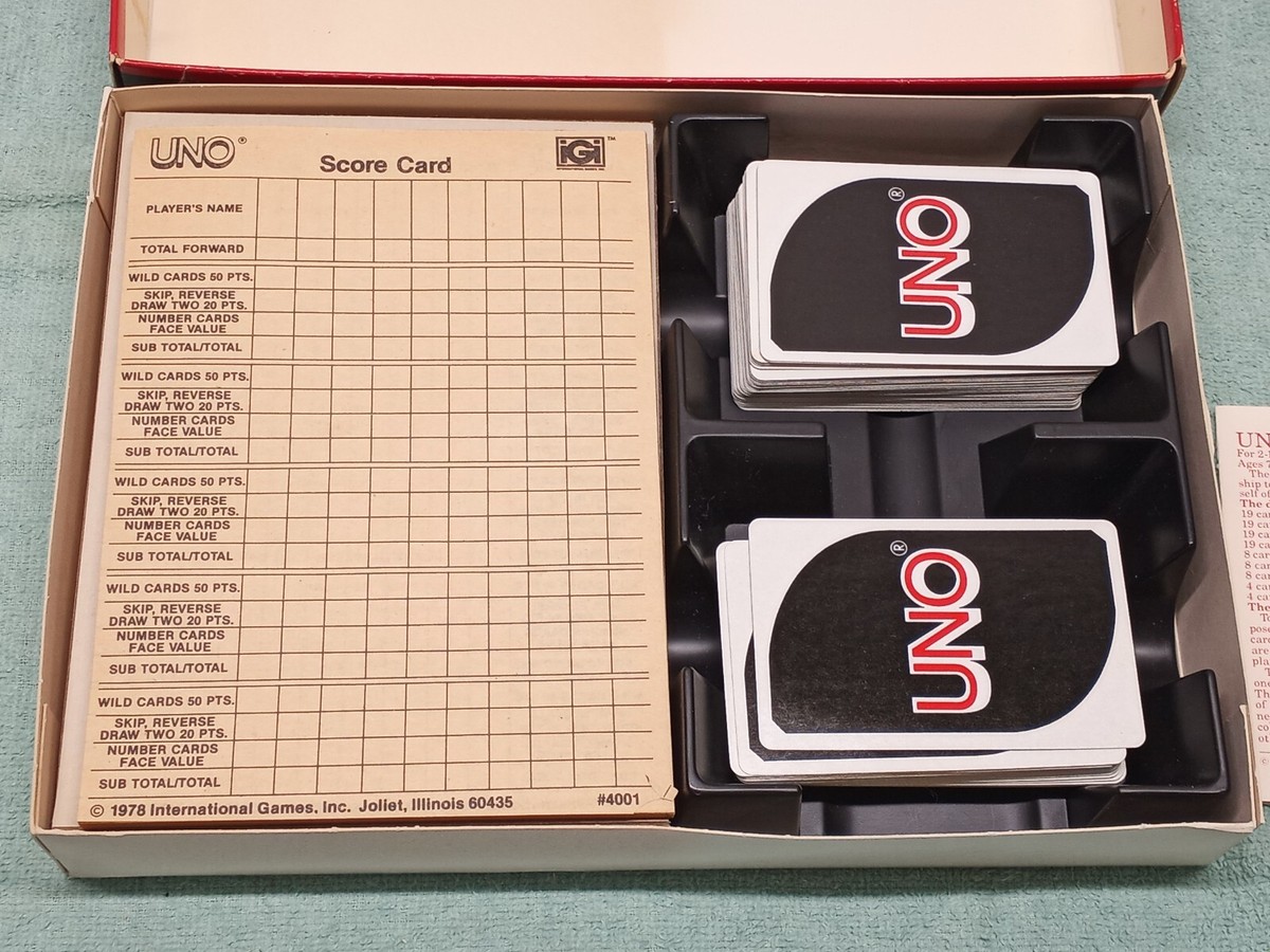 その他 uno Vintage 1978 UNO DELUXE EDITION 3001 INTERNATIONAL GAMES INC