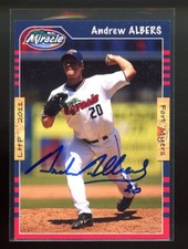 2011 Ft Myers Miracle ANDREW ALBERS Signed Card autograph auto TWINS BRAVES