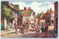 Berkshire England Postcard Faringdon Marketplace c1910 Oilette Tuck Art