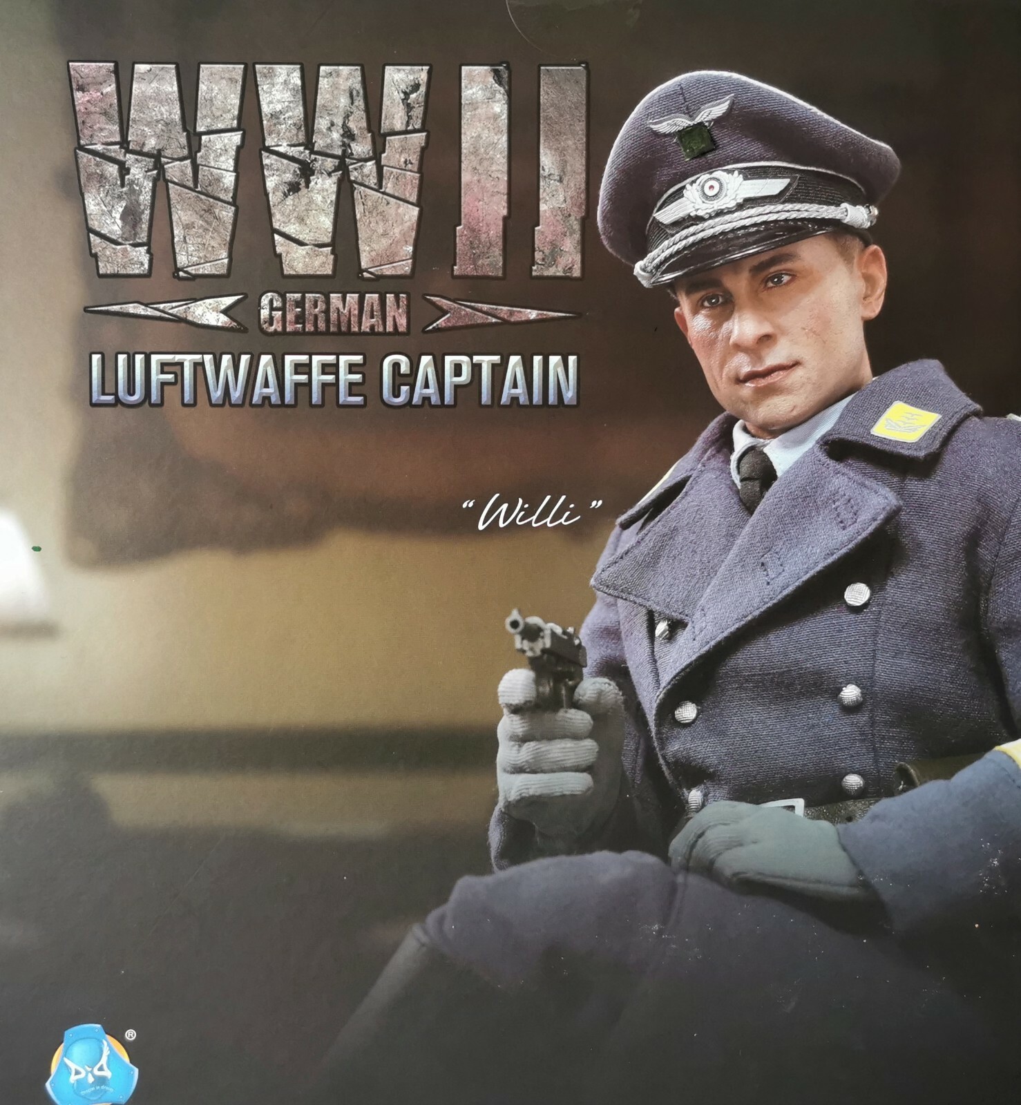 DID WWII D80147 Willi Luftwaffe Captain : figurine historique 30 cm de collection