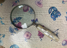 Vintage Magnifying Glass with Mother of Pearl Handle
