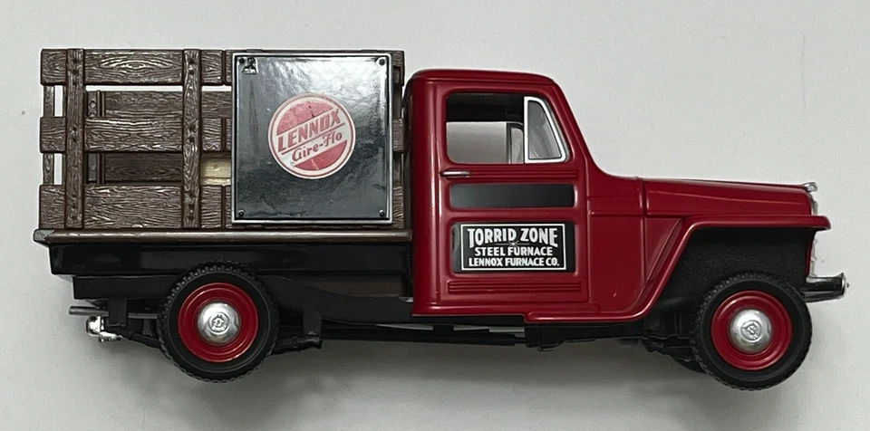 Jeep Willys 1953 banco de metal fundido a presión Lennox Furnace co de Liberty Classic Foto 2 de 4