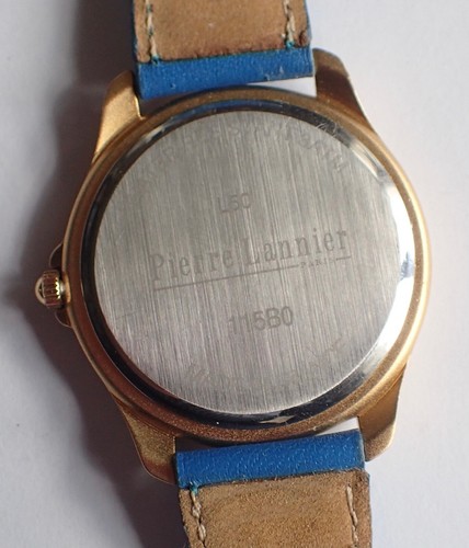 Montre Pierre Lannier dorée avec mouvement quartz Ronda 762. Fonctionne - Foto 4 di 8