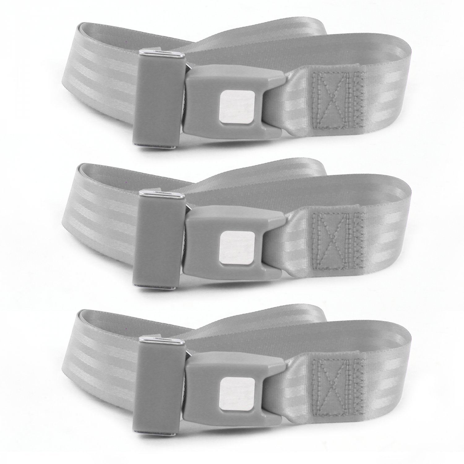 Ford GT40 1964 - 1969 Standard 2pt Gray/Grey Lap Bench Seat Belt Kit - 3 Belts