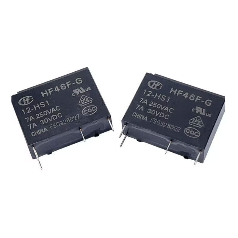 2 Pièces Relais D'alimentation HONGFA HF46F G 5 HS1T 5VDC 7A 250 VAC 4