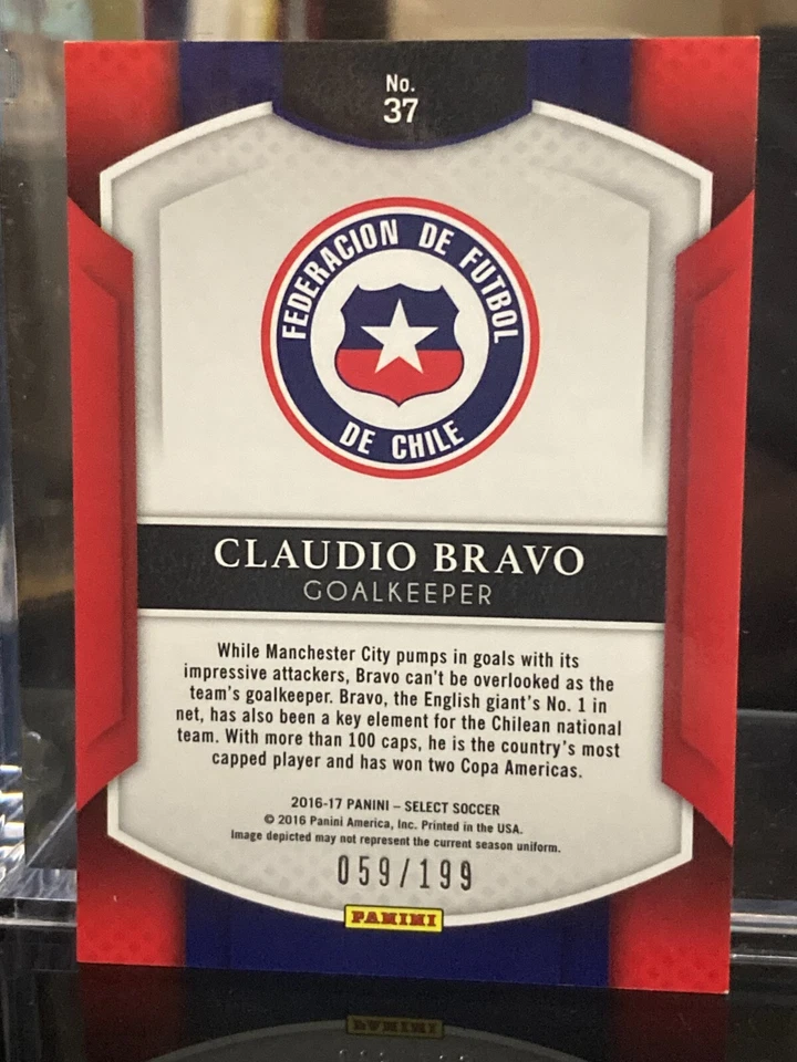 2016-17 Panini Select Red Prizm /199 Claudio Bravo #37 - Image 2 of 2